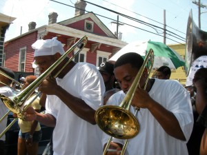 Trombone players in New Orleans