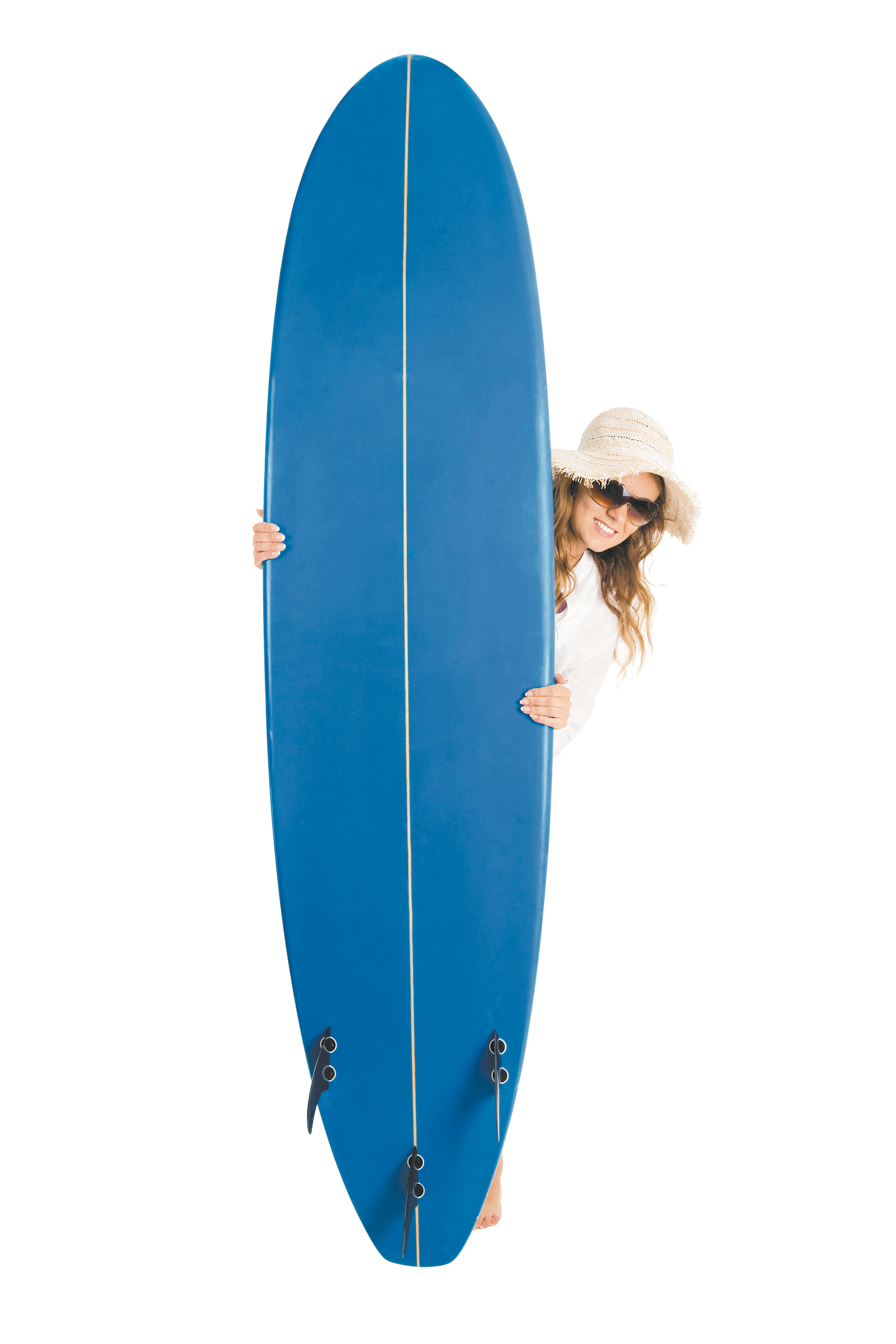 Woman with a surfboard